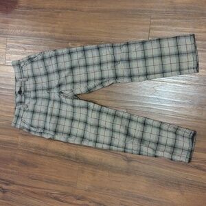 American Eagle Black and White Tartan Plaid High Waisted Pants